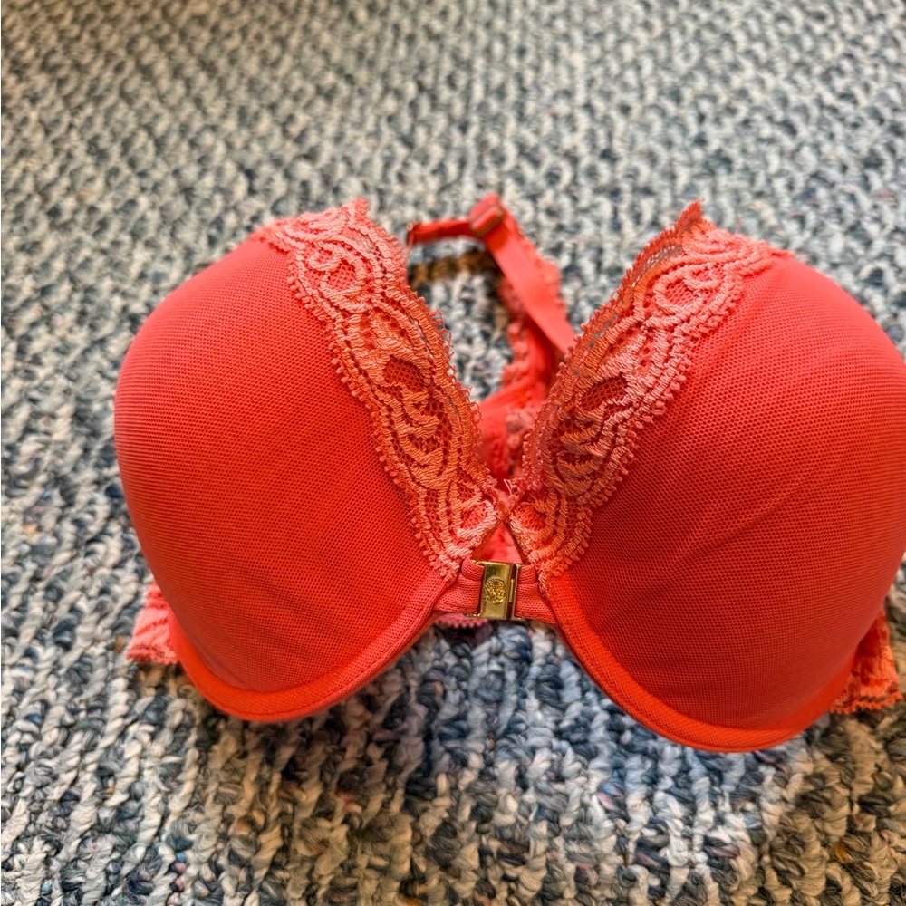 Natori Vibrant Coral Lace Bra